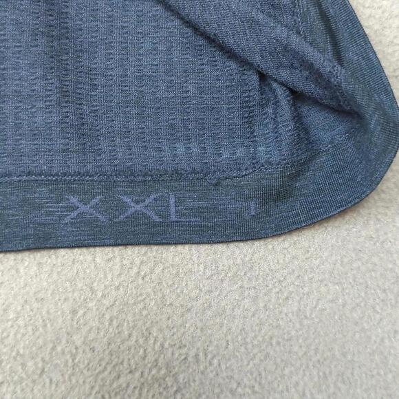 Lululemon T Shirt Mens XXL Blue Short Sleeve Active Live In Practice Performance - Picture 6 of 9